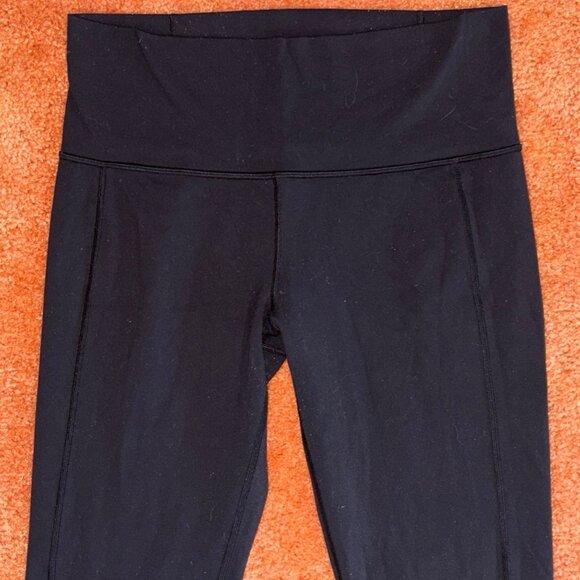 EXCELLENT Lululemon Skinny Groove Pant 31" Full Luon Black Yoga Leggings 8 - Picture 3 of 9